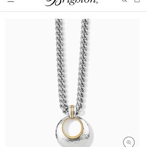 Stunning necklace that is 2-toned with a large pendant never worn bag included